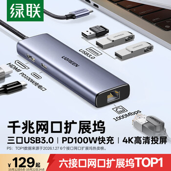 绿联 Type-C 千兆网口扩展坞