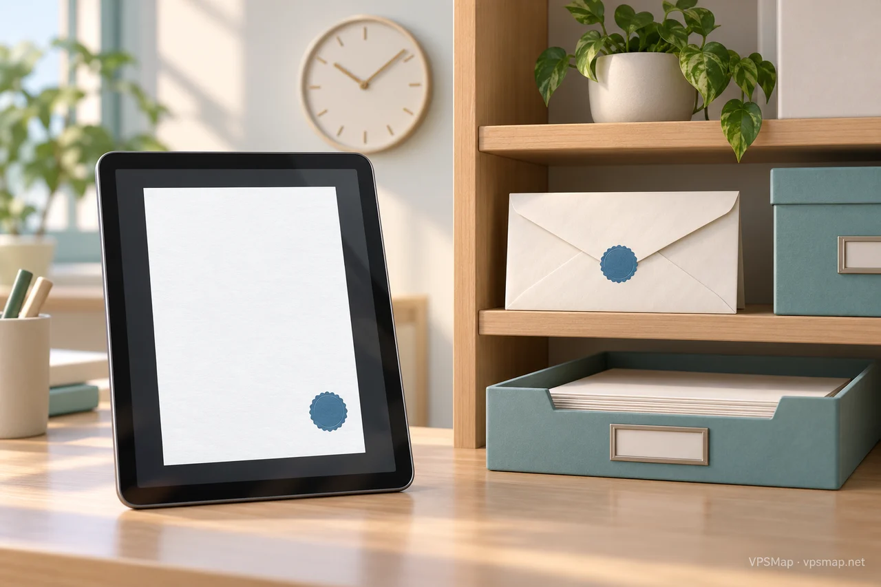 Anytime Mailbox 邮件扫描与实体件存放示意图